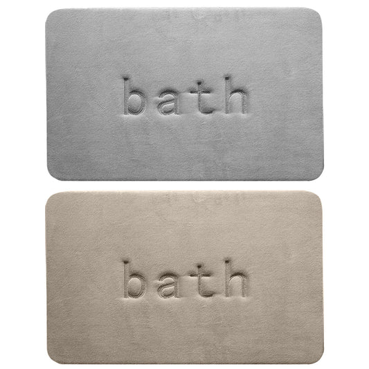 Coral Velvet Bathroom Floor Mat Water Absorbent Anti Slip