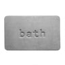 Coral Velvet Bath Mat with Memory Foam Layer — Grey