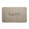 Coral Velvet Bath Mat with Memory Foam Layer — Beige