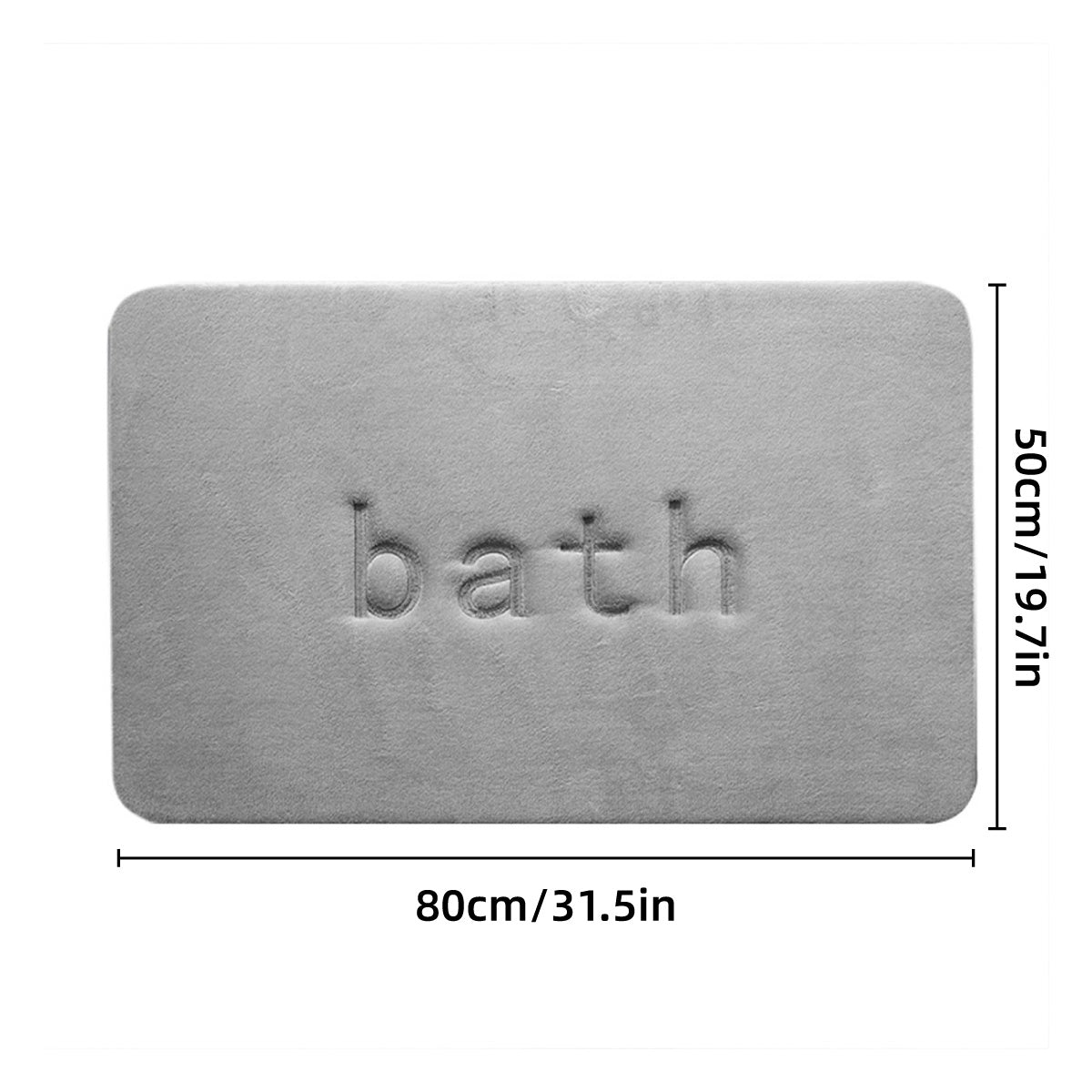 Coral Velvet Bathroom Floor Mat Water Absorbent Anti Slip
