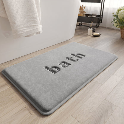 Coral Velvet Bathroom Floor Mat Water Absorbent Anti Slip