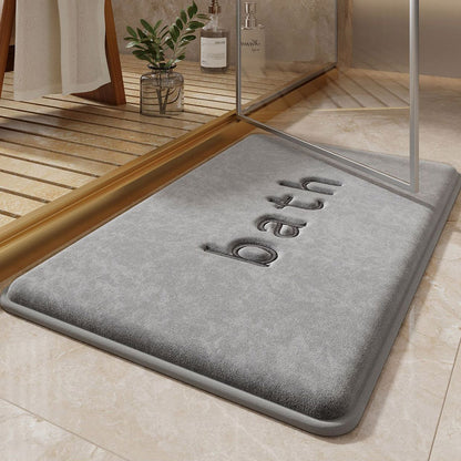 Coral Velvet Bathroom Floor Mat Water Absorbent Anti Slip