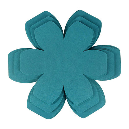 12pcs Thickened Felt Placemats Pan Mats Heat Insulation Flower Shaped Coasters