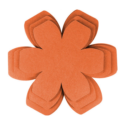 12pcs Thickened Felt Placemats Pan Mats Heat Insulation Flower Shaped Coasters