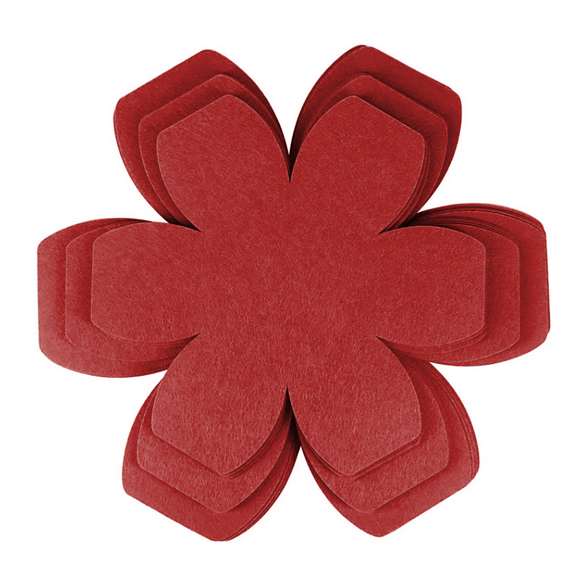 12pcs Thickened Felt Placemats Pan Mats Heat Insulation Flower Shaped Coasters