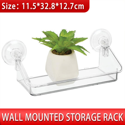 Wall Mounted Bathroom Shelf Storage Box Organizer with Drainage for Home Use