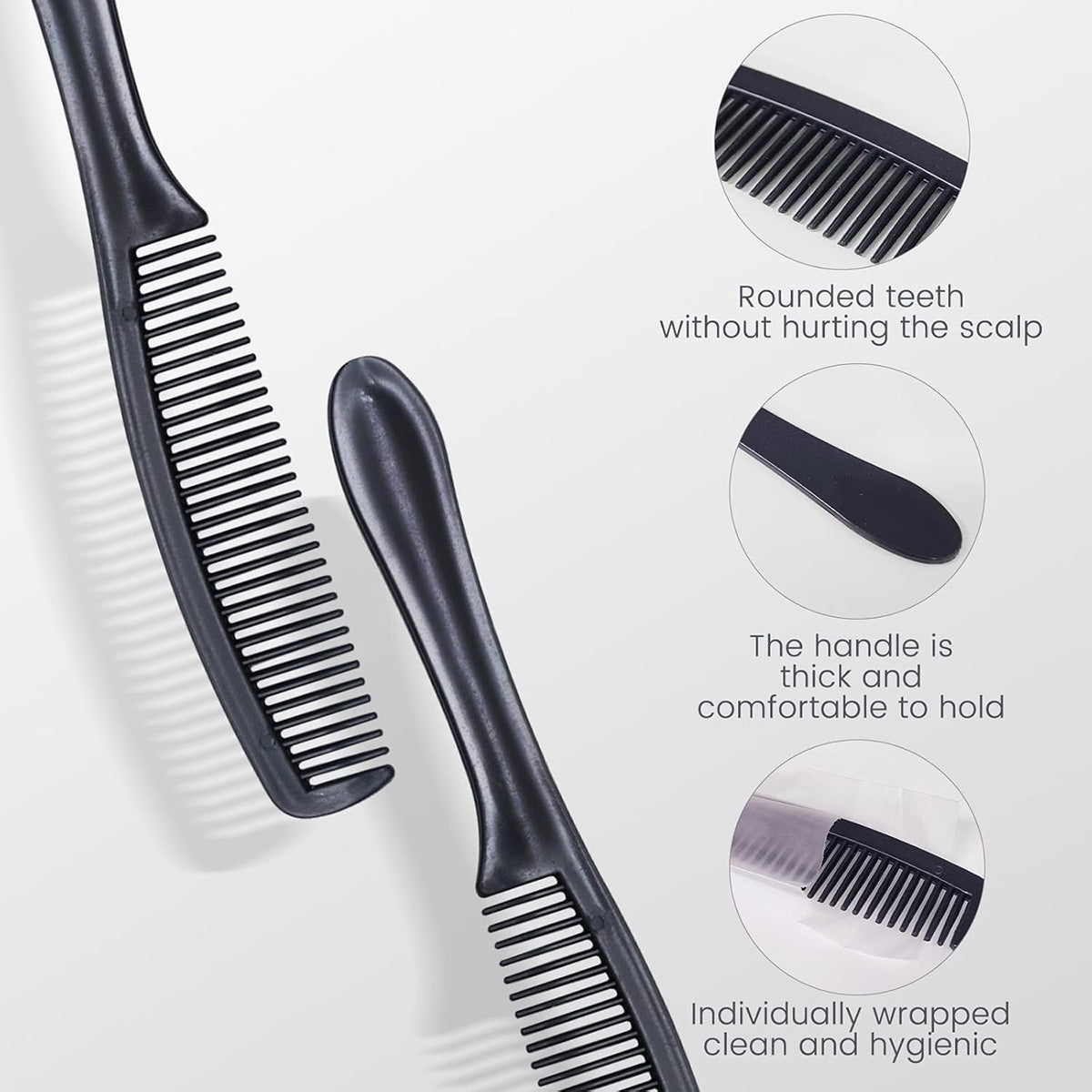 50PCS Individually Wrapped Combs for Hotel Guesthouse and Restaurant Bathroom