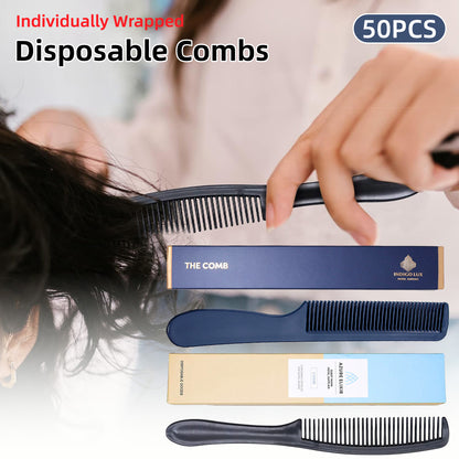 50PCS Individually Wrapped Combs for Hotel Guesthouse and Restaurant Bathroom