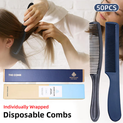 50PCS Individually Wrapped Combs for Hotel Guesthouse and Restaurant Bathroom