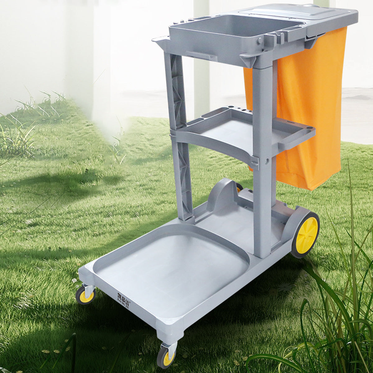 Multi-Functional Cleaning Trolley Cart with Hanging Bag