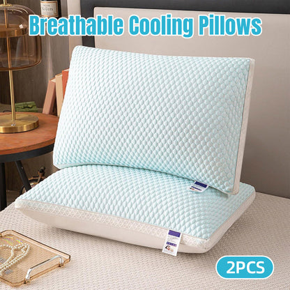 2pcs Summer Cool Breathable Neck Pillow Comfortable Travel Cushion for Sleeping