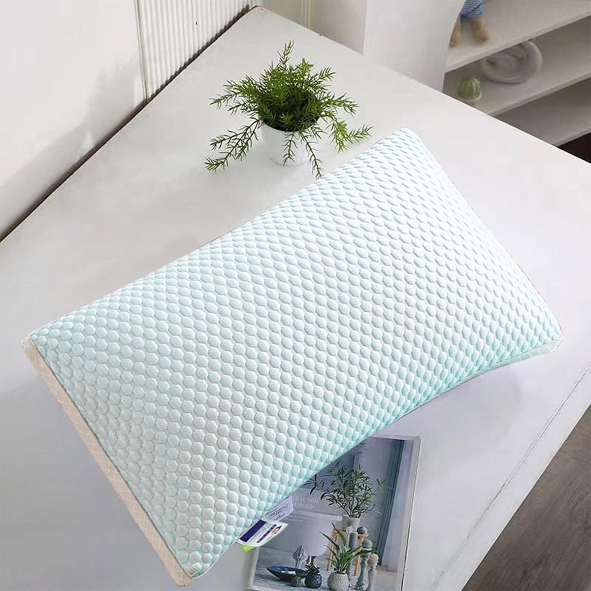 2pcs Summer Cool Breathable Neck Pillow Comfortable Travel Cushion for Sleeping