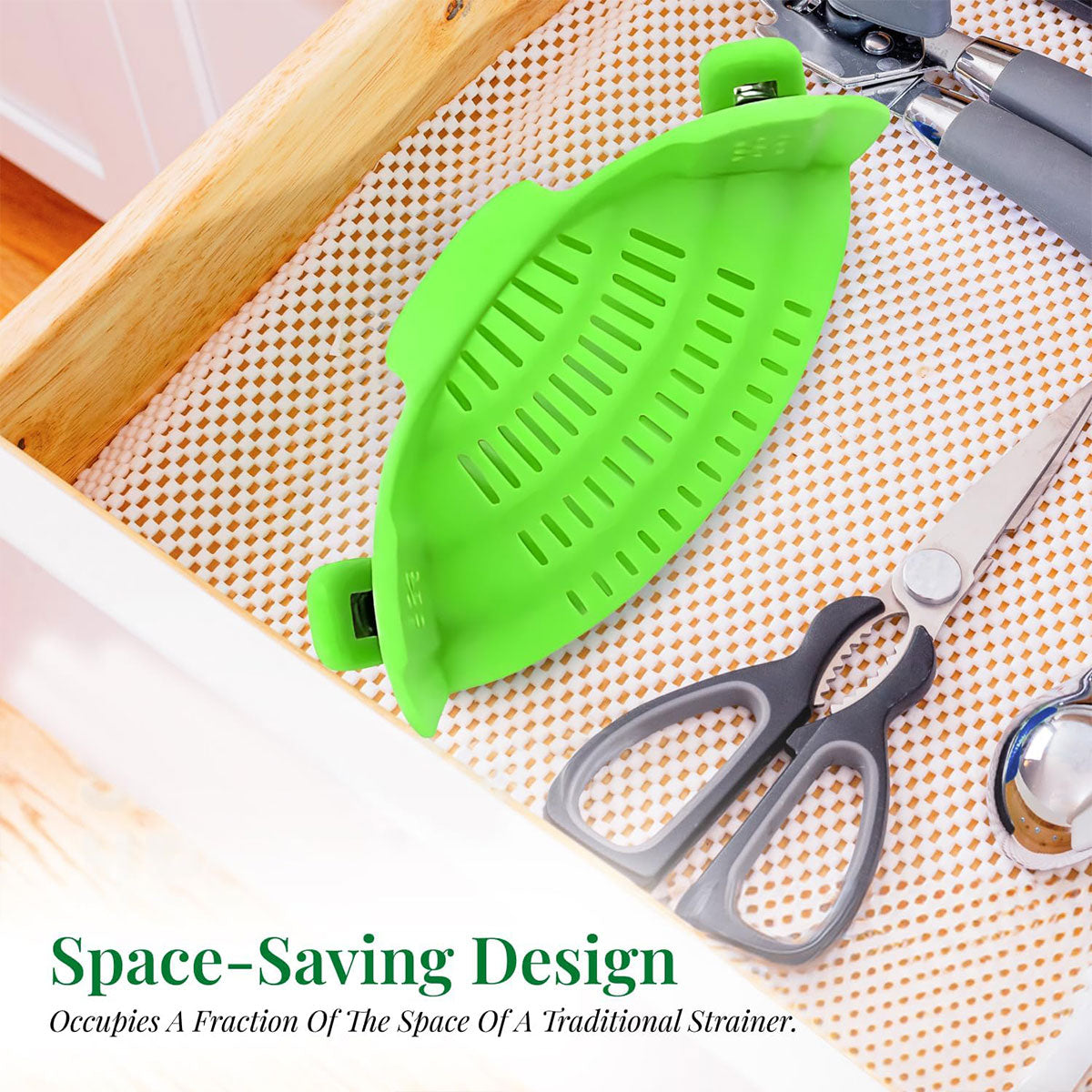 Water Filter Clip 2pcs Wide Mouth Strainer Drain Holder for Pot Vegetable Fruit