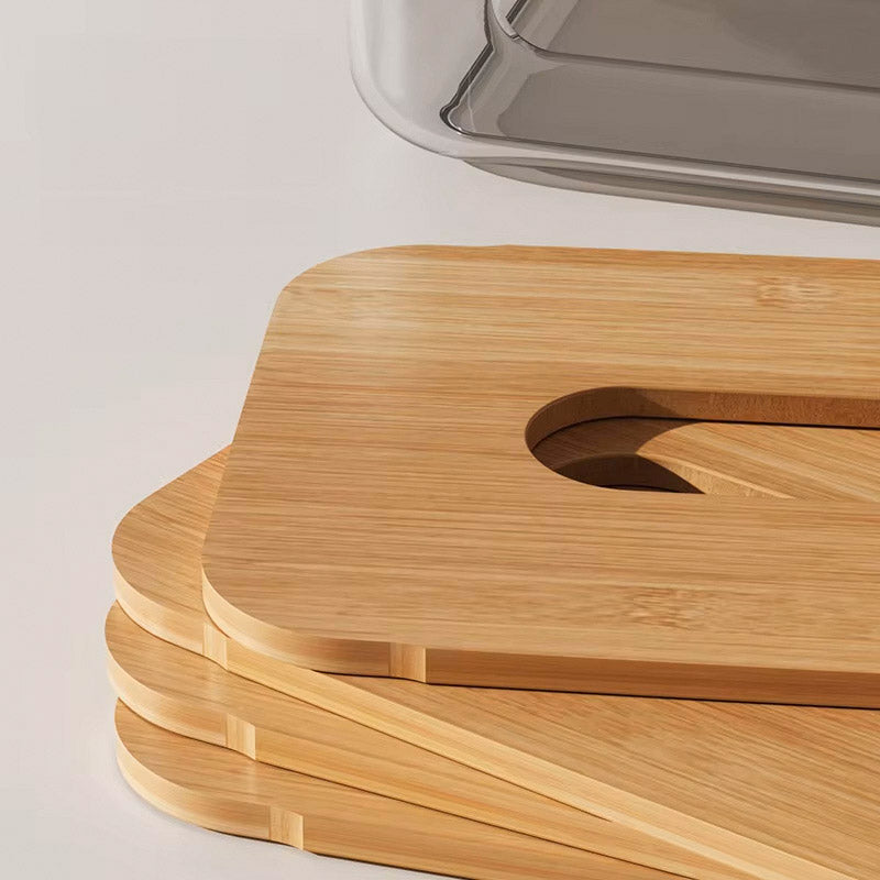 Wooden Lid Paper Towel Box Tissue Holder Napkin Organiser for Home Kitchen AU