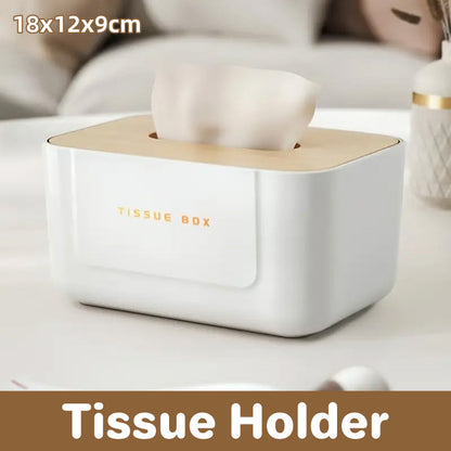 Wooden Lid Paper Towel Box Tissue Holder Napkin Organiser for Home Kitchen AU