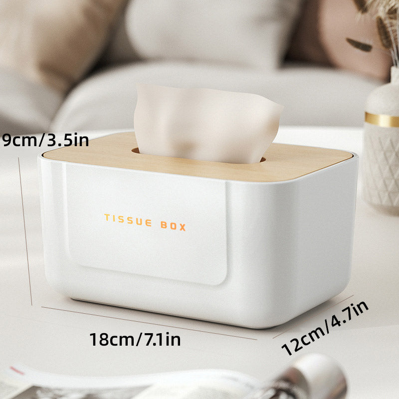 Wooden Lid Paper Towel Box Tissue Holder Napkin Organiser for Home Kitchen AU