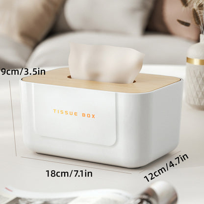 Wooden Lid Paper Towel Box Tissue Holder Napkin Organiser for Home Kitchen AU