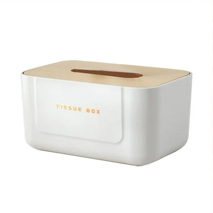 Wooden Lid Paper Towel Box Tissue Holder Napkin Organiser for Home Kitchen AU