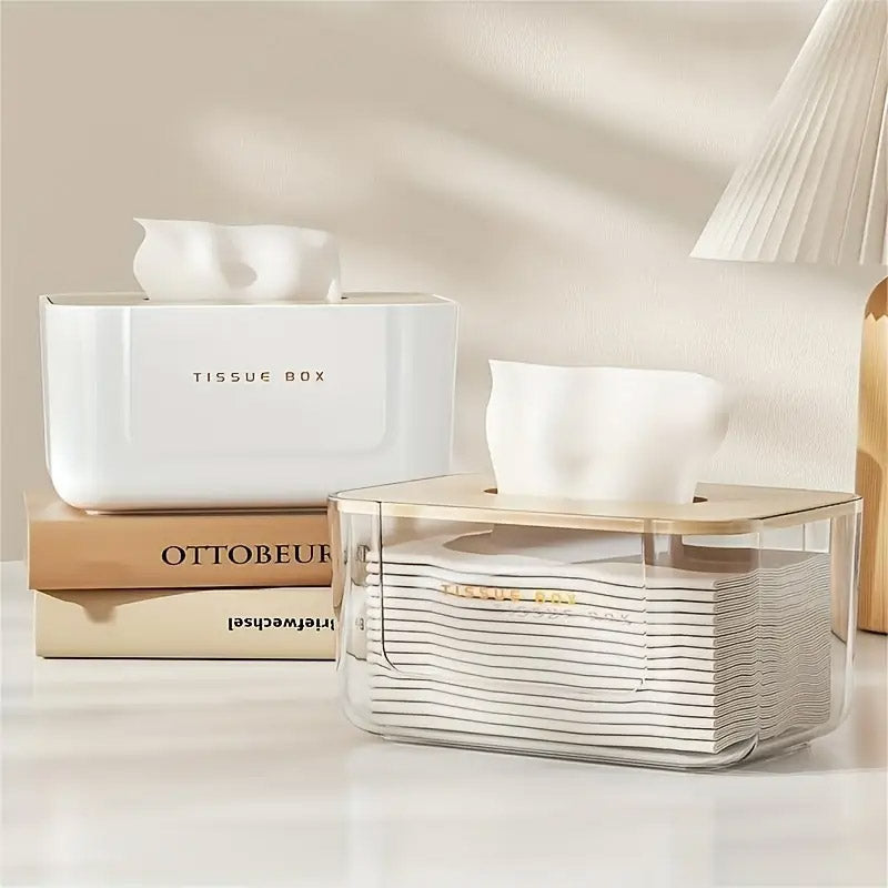 Wooden Lid Paper Towel Box Tissue Holder Napkin Organiser for Home Kitchen AU