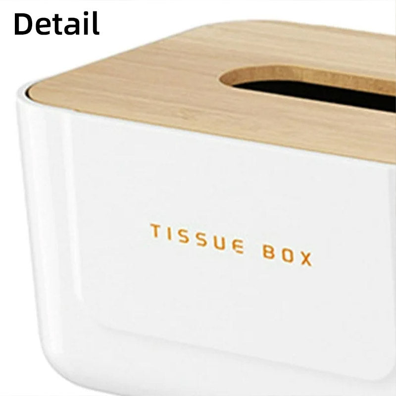Wooden Lid Paper Towel Box Tissue Holder Napkin Organiser for Home Kitchen AU