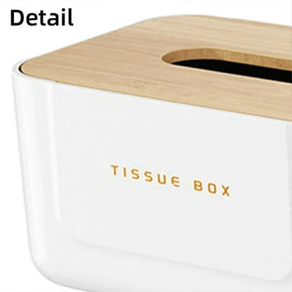 Wooden Lid Paper Towel Box Tissue Holder Napkin Organiser for Home Kitchen AU
