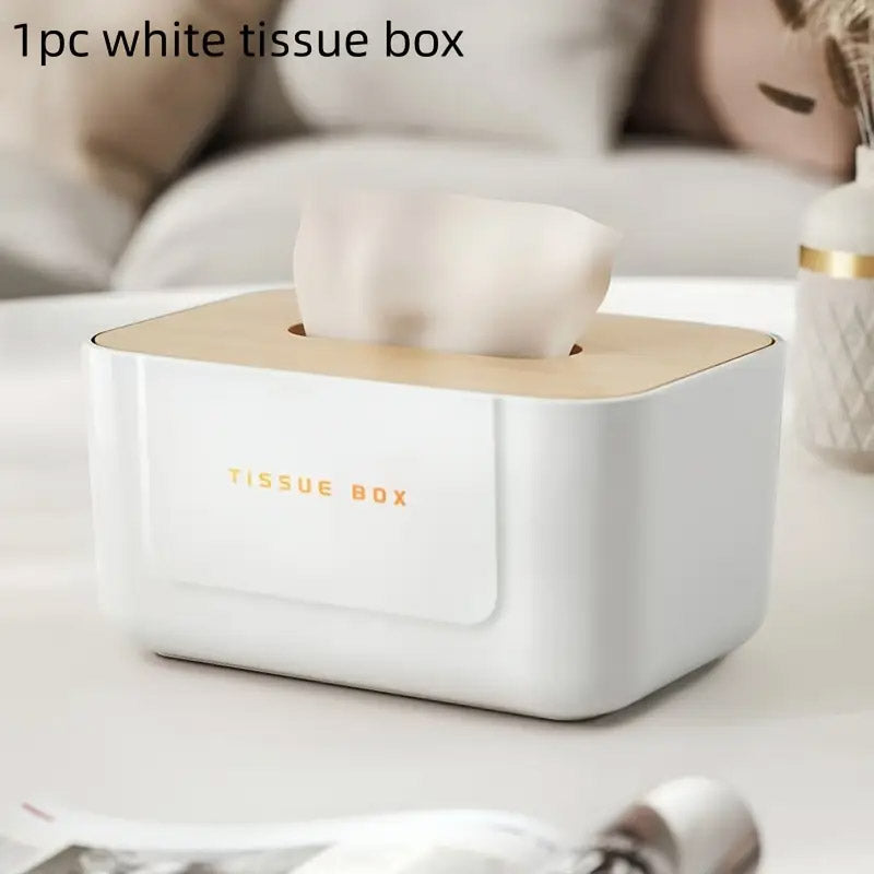Wooden Lid Paper Towel Box Tissue Holder Napkin Organiser for Home Kitchen AU