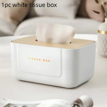 Wooden Lid Paper Towel Box Tissue Holder Napkin Organiser for Home Kitchen AU