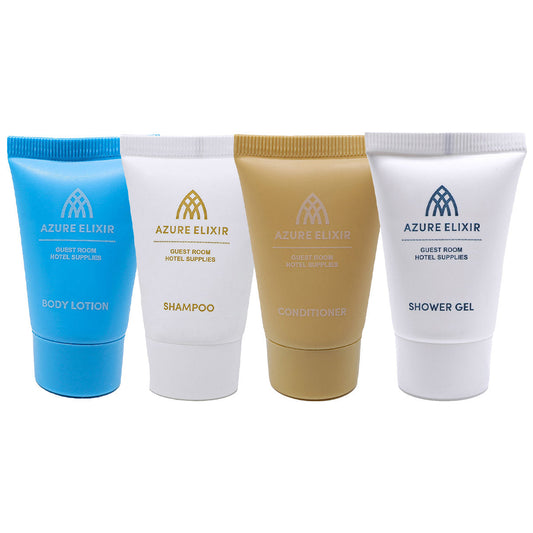 50pcs Hotel Toiletry Bottles 25ml for Shampoo and Conditioner