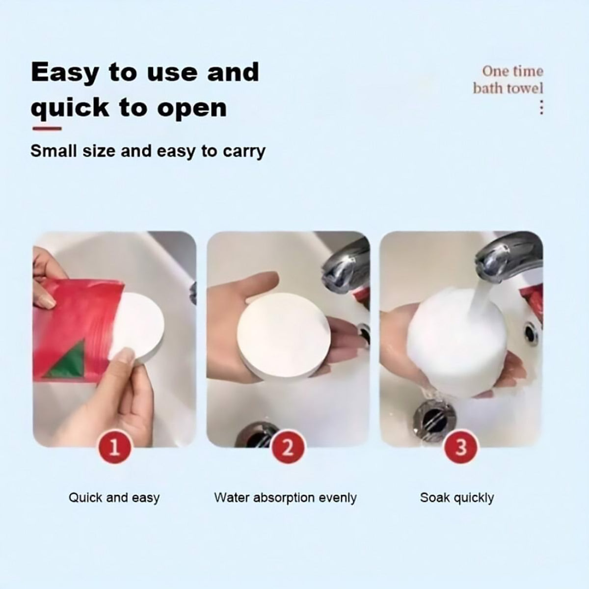10 Pcs Compressed Disposable Bath Towels in 2 – Size Guide