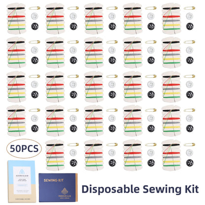 50pcs Hotel Sewing Kit Travel Emergency Compact Sewing Set