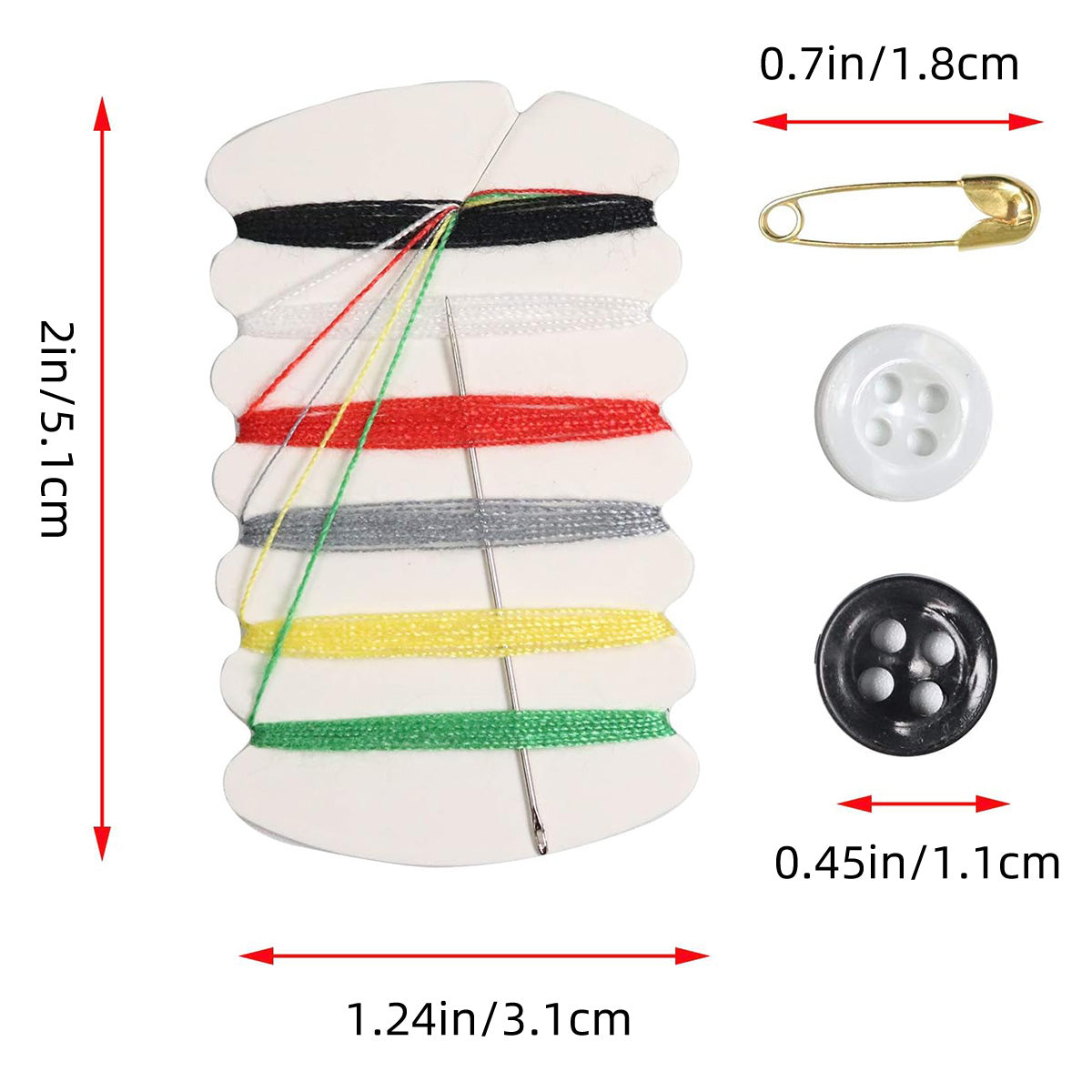 50pcs Hotel Sewing Kit Travel Emergency Compact Sewing Set