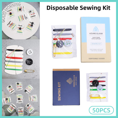 50pcs Hotel Sewing Kit Travel Emergency Compact Sewing Set