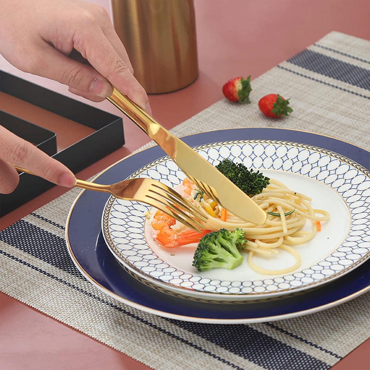 2 Sets Stainless Steel Cutlery 10 Piece Dining Utensils