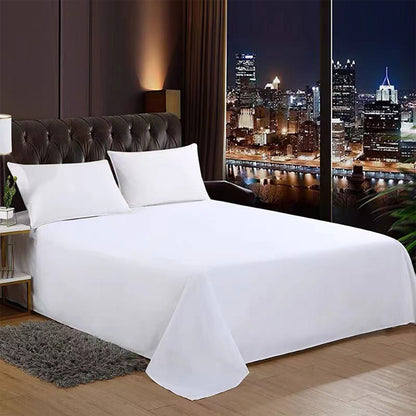 White Cotton Bed Sheet Hotel Quality Satin Weave