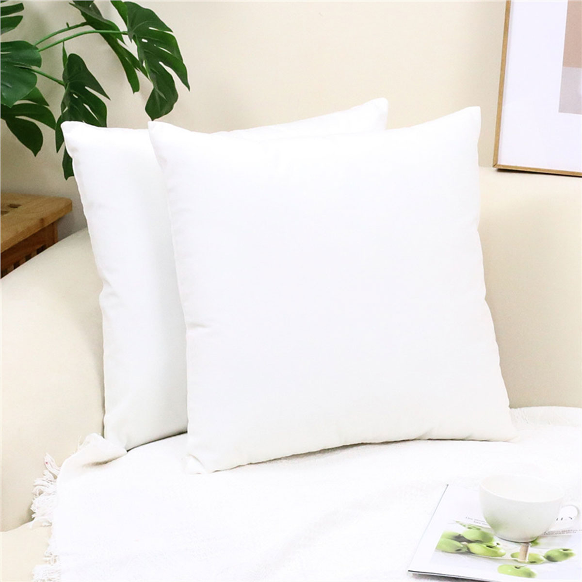 White Hotel Cotton Pillow Core with Anti-Feather Sanding Cloth