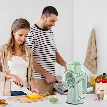 Multifunctional Vegetable Cutter Drum Slicer Kitchen Hand Cranked Grater Tool