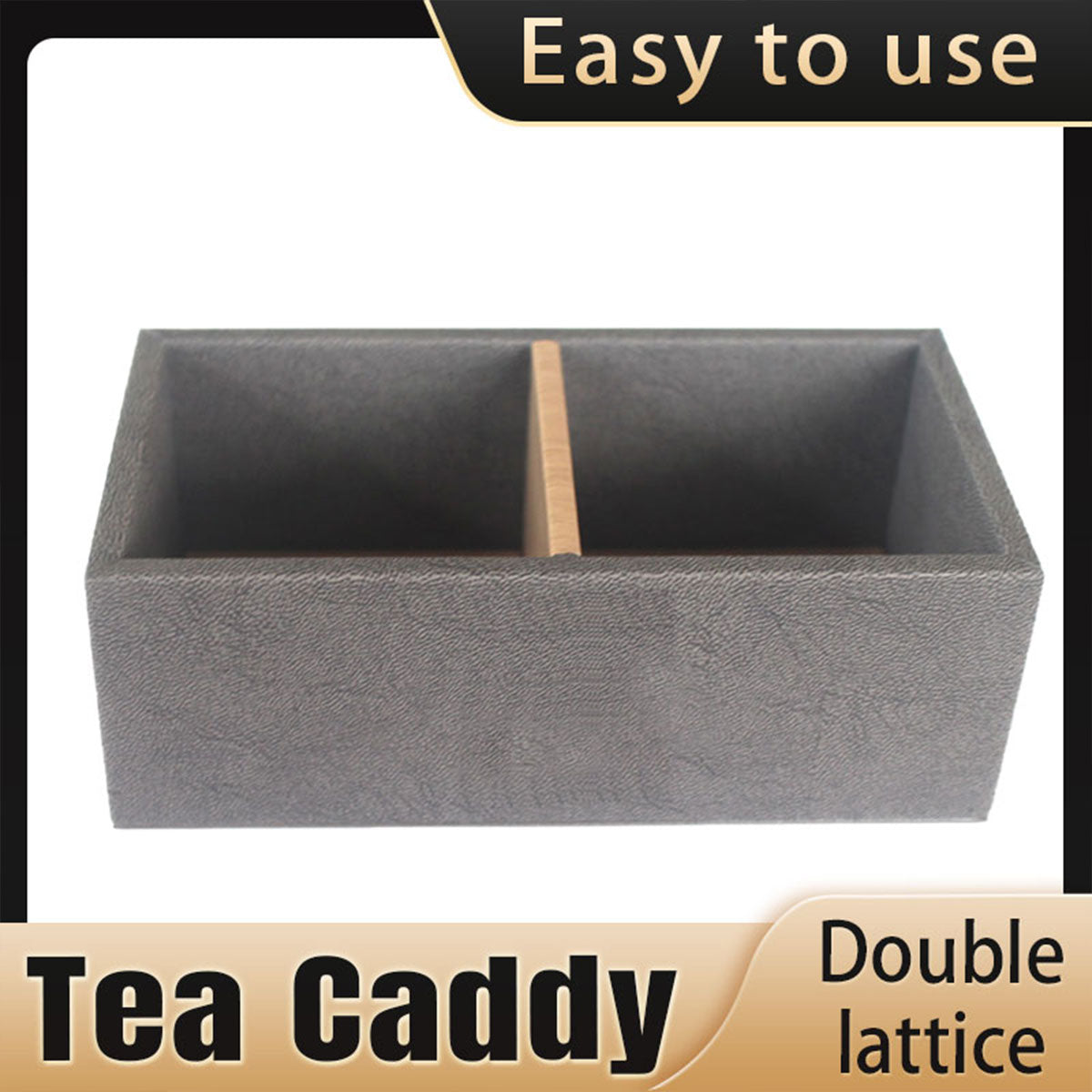 Double Compartment Tea Caddy Hotel Room Organizer
