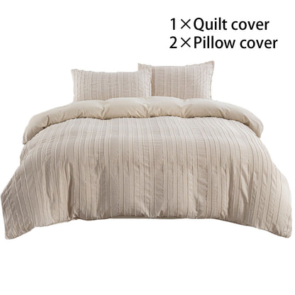 3PCS Bedding Set Quilt Cover with 2 Pillowcases Queen Size