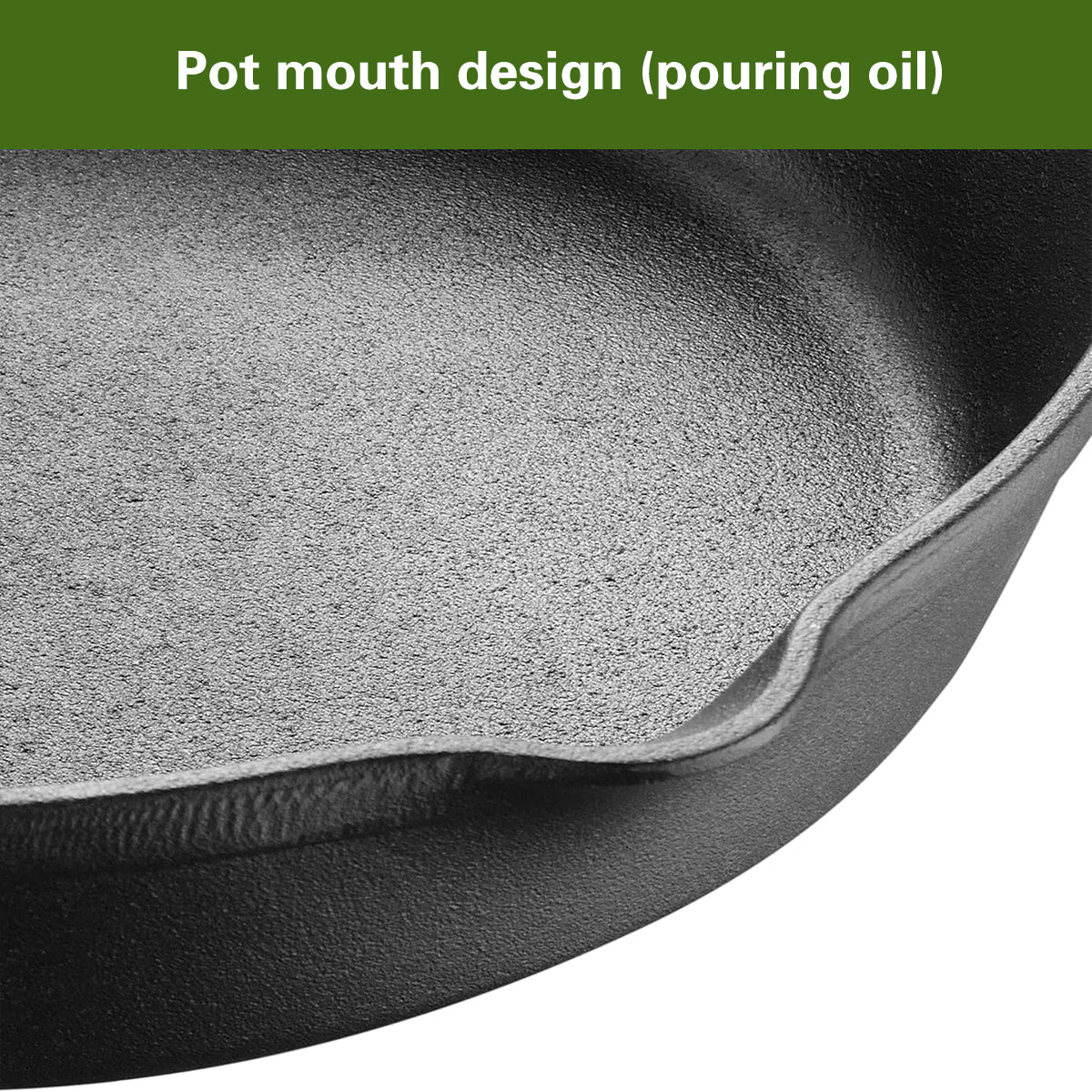 Cast Iron Frying Pan 30cm Skillet with Heat Resistant Handle