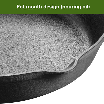 Cast Iron Frying Pan 30cm Skillet with Heat Resistant Handle