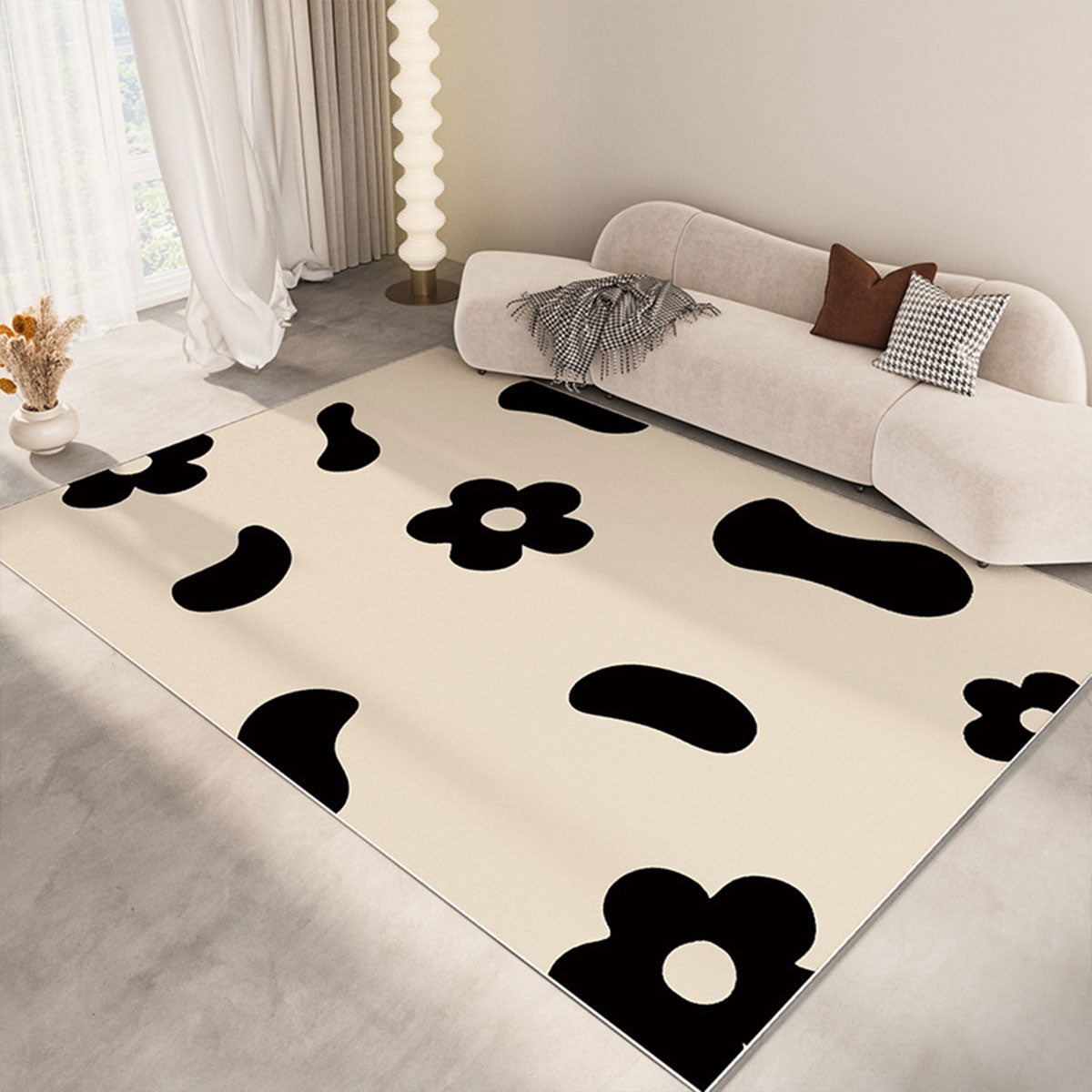 Crystal Velvet Anti Slip Floor Mat Soft Decorative Area Rug