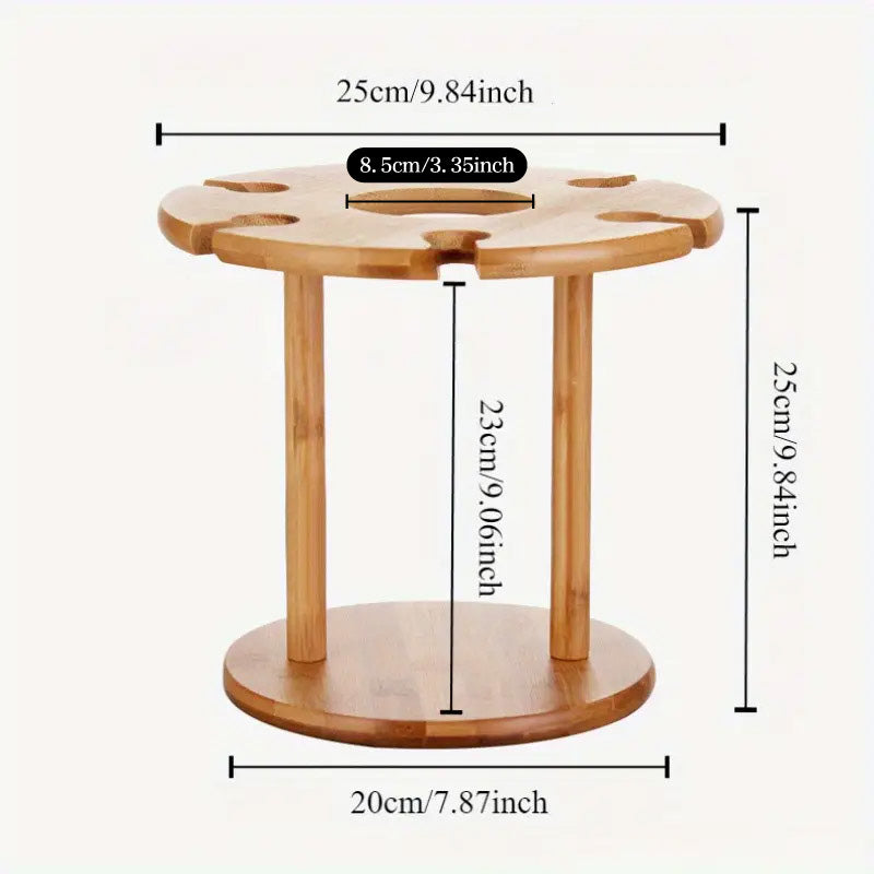 Wine Glass Holder Inverted Hanging Rack Tall Stemware Drainer Storage Stand AU