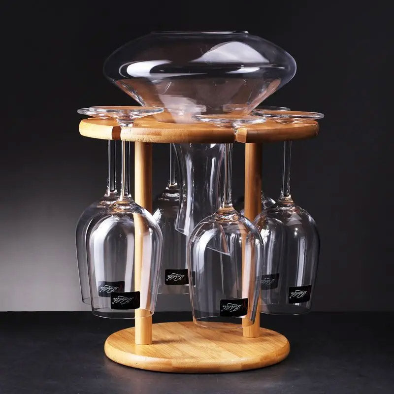 Wine Glass Holder Inverted Hanging Rack Tall Stemware Drainer Storage Stand AU
