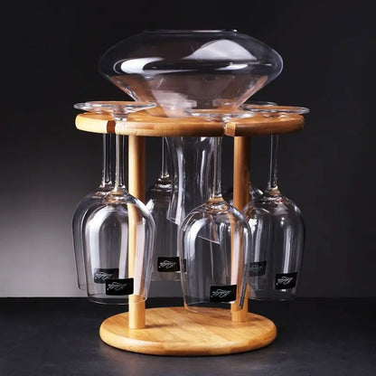 Wine Glass Holder Inverted Hanging Rack Tall Stemware Drainer Storage Stand AU