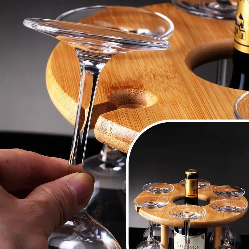 Wine Glass Holder Inverted Hanging Rack Tall Stemware Drainer Storage Stand AU