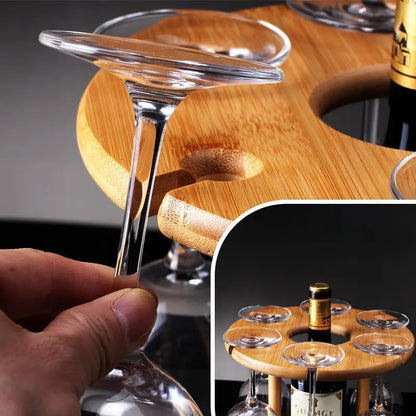 Wine Glass Holder Inverted Hanging Rack Tall Stemware Drainer Storage Stand AU
