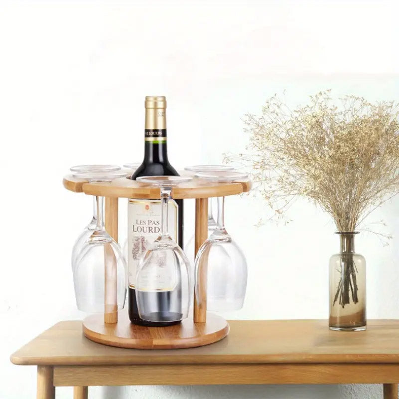 Wine Glass Holder Inverted Hanging Rack Tall Stemware Drainer Storage Stand AU