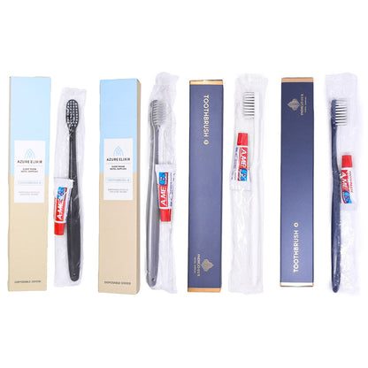 50 Sets Hotel Toothbrush with 5g Toothpaste for Guest Amenities