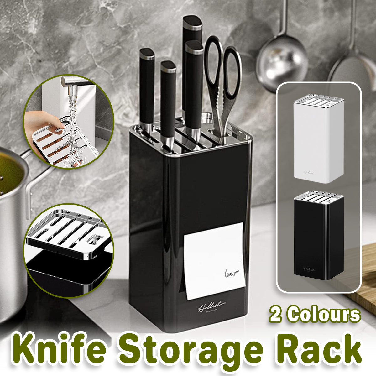 Kitchen Knife Storage Rack Plastic Multi Functional Holder