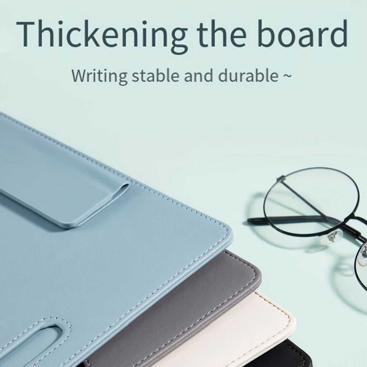 2 Pcs Leather Clipboard Conference File Holder for Hotel Menu